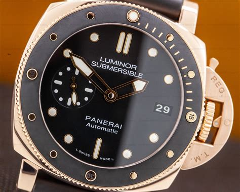 panerai submersible video|Panerai submersible 42mm rose gold.